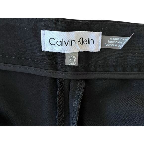 Calvin Klein Flat Front Ponte Ankle Dress Pants | Plus 24W, Black NEW! - Picture 12 of 16